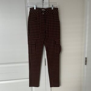 Urban Outfitters Checkered Black and Brown Cargo Pants